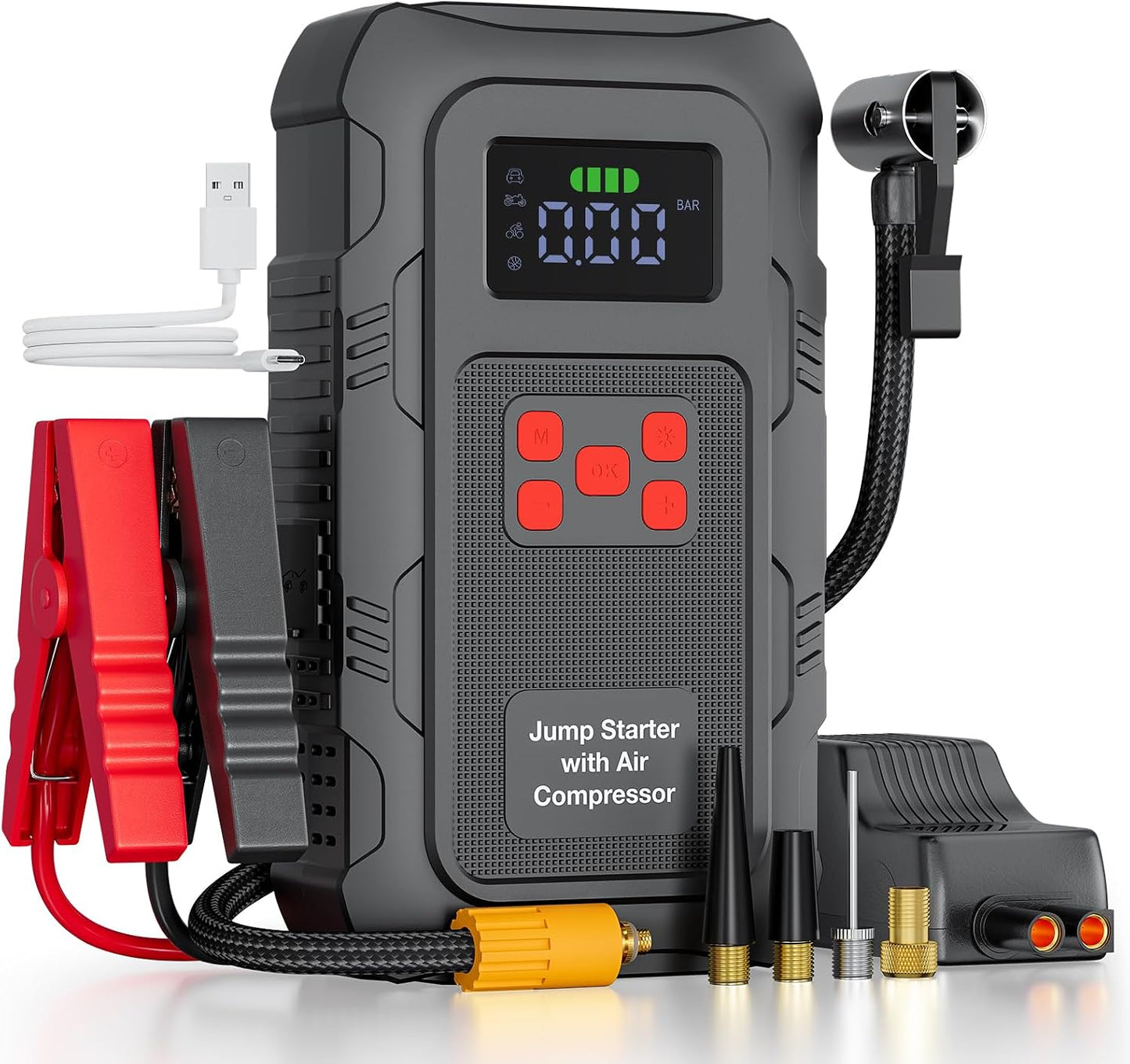 H50 Jump Starter - 5000A Jump Starter Battery Pack for Up to 10.0L Gas and 8.0L Diesel Engines, 12V Car Battery Jumper Starter Portable with 3.0" LCD Display, Jump Box