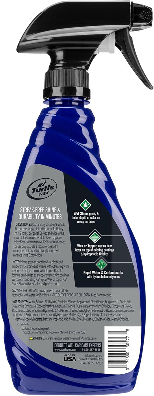 Turtle Wax T-477R-6PK ICE Spray Wax, Ultimate High Shine Wax Finish, For Use on Car Paint, Trim and Plastics, Safe for Motorcycles, RV's, Trucks and More, 20 oz. (Pack of 6)