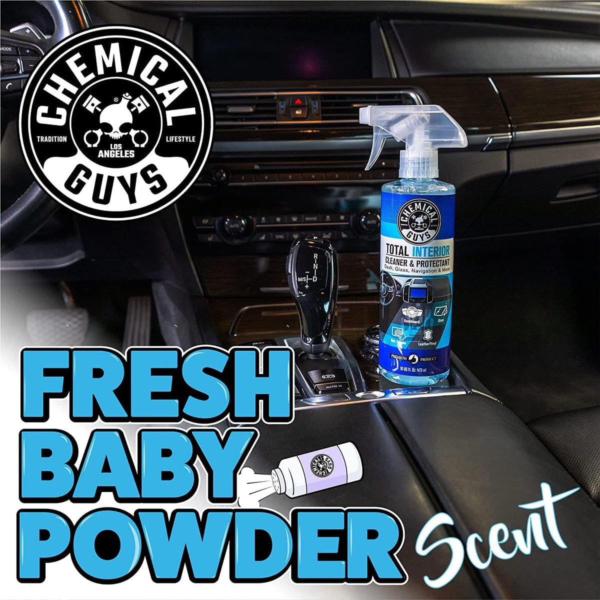 Chemical Guys Total Interior Cleaner and Protectant, 16 Fl Oz + 3 Pack of Microfiber Towels (Safe for Cars, Trucks, SUVs, Jeeps, Motorcycles, RVs & More)