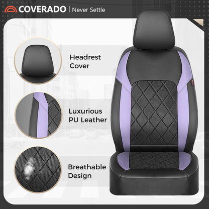 Coverado Car Seat Covers, Seat Covers Full Set, 5 Seats Automotive Seat Cover, Mesh Breathable Seat Protectors, Universal Fit for Most Cars