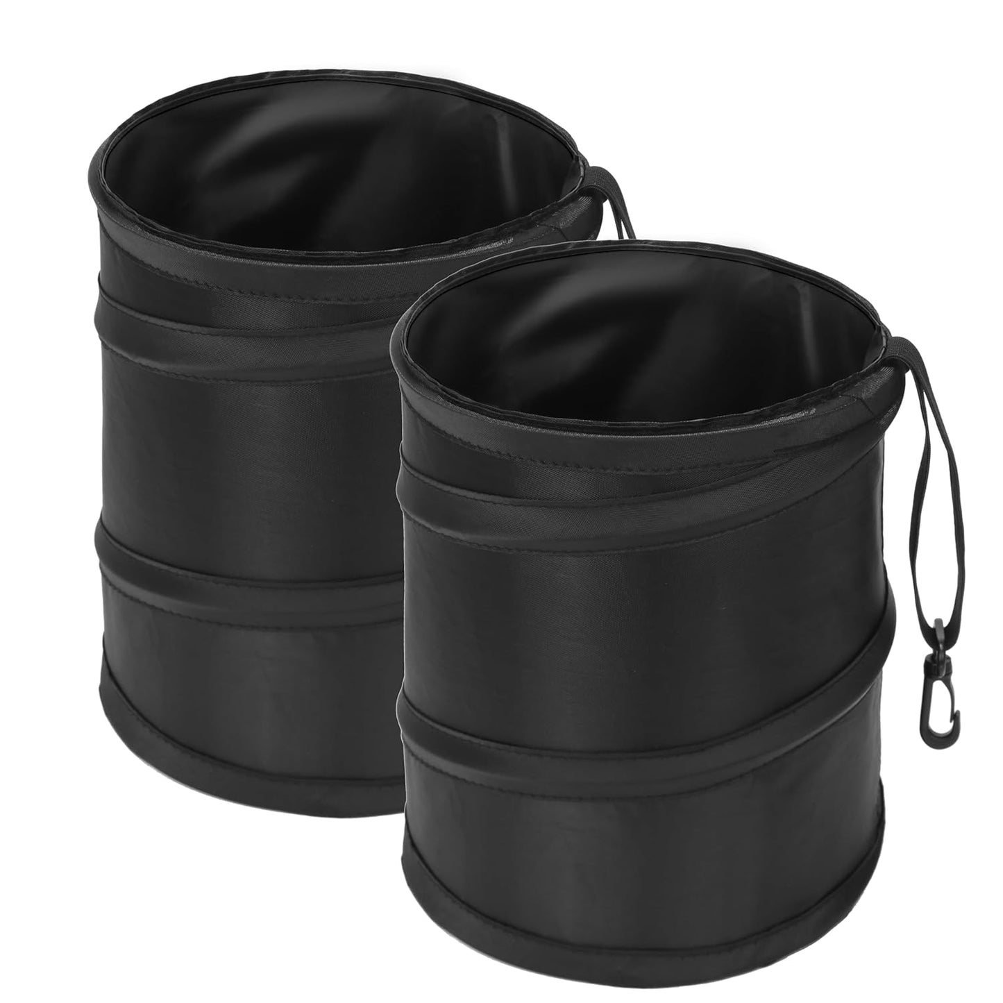 Ginsco 4 Gallons New Leakproof Car Trash Can, Large Trash Can Pop-up Collapsible Hanging Car Trash Bin, Waterproof PEVA Liner Open-Top Garbage Can for Cars Home Office Camping