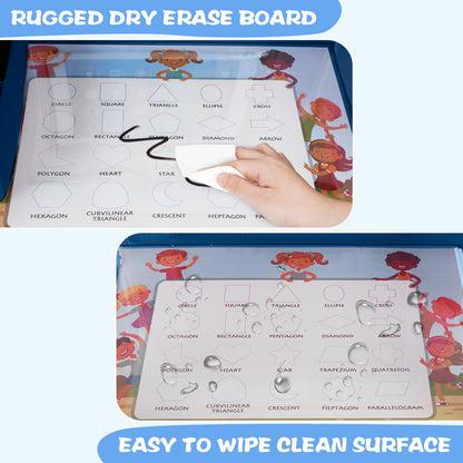 MENZOKE Kids Travel Tray for Toddler Car Seat, Road Trip Activities for Kids with iPad Holder Stand & Dry Erase Board, Road Trip Essentials Accessories Lap Tray as Travel Gifts for Kid, Pink