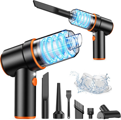 KMM Handheld Car Vacuum Cleaner, 9000Pa Vacuum Cleaner and Air Duster, 120W High Power Hand Held Vacuum with LED Light and Multi-Nozzles for Car, Home, Office, Pet