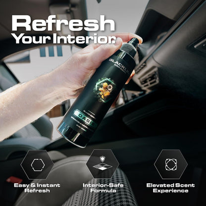 Blackline Car Care - Ocean Breeze Car Air Freshener Spray, Premium Odor Eliminator for Cars, Trucks, RVs, SUV, or Home Use - 8 fl OZ - Air Freshener - Ocean Breeze Spray