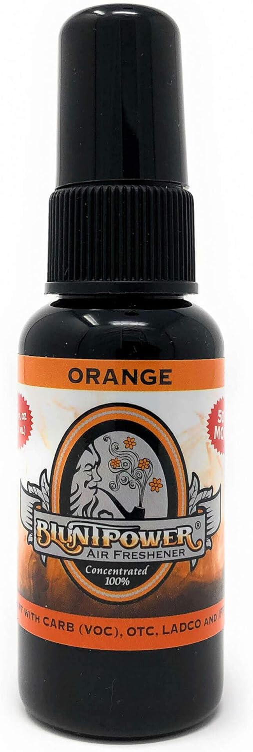 BluntPower (Baby Powder, 1 Pack) Concentrated Air Freshener Spray - Oil-Based Room Diffuser Spray - Long-Lasting Bathroom Scent, Car Freshener & Odor Eliminator - Colors A