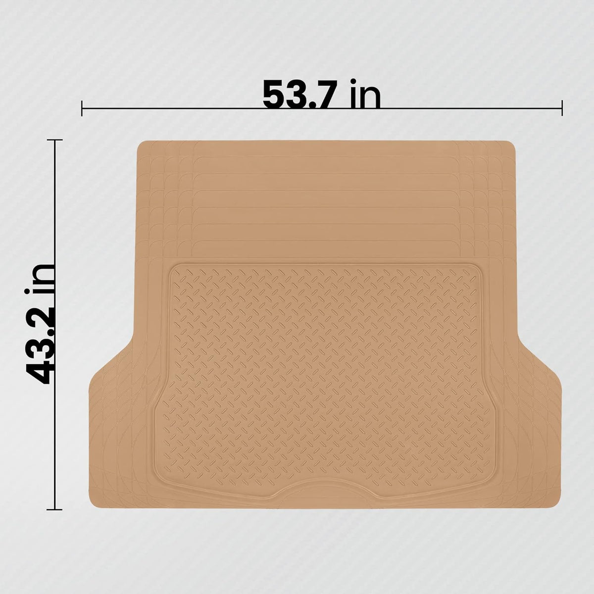 Heavy Duty Cargo Liner Floor Mat-All Weather Trunk Protection, Trimmable to Fit & Durable HD Rubber Protection for Car SUV Sedan Auto