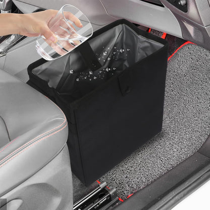 Homelove Car Trash Can, Leak-Proof Waterproof Trash Bin Collapsible Portable Auto Garbage Bag Large Capacity Trashcan Storage Bag Multipurpose Car Organizer Hanging (Black)