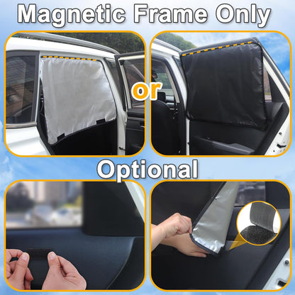 Lechin Car Window Shades for Side Window, 2 PCS, 31.5 x 20 in | For Baby, 10 M40 Magnets, Block Heats and UV Rays