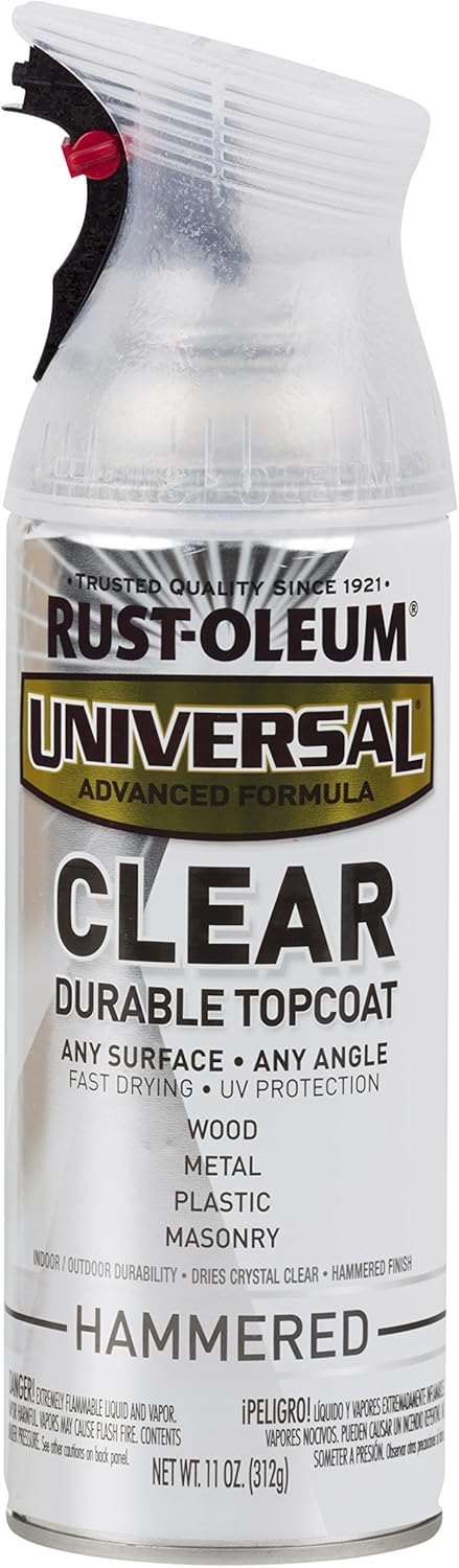 Rust-Oleum 302151 Universal All Surface Clear Topcoat Spray, 11 oz, Dead Flat Clear - Colors A