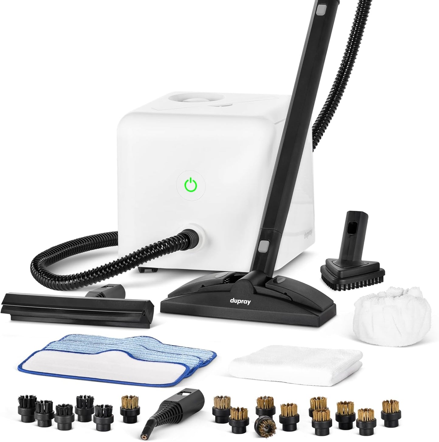 Dupray Neat Steam Cleaner with 27-Piece Accessory Kit – High-Performance Chemical-Free Cleaning for Floors, Cars, Tiles, and More, *Kills 99.9% of Bacteria & Viruses (incl. x16 assorted brushes)