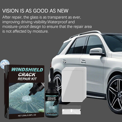 Windshield Crack Repair Kit 2 Packs, Car Windshield Crack Repair Kit with Glass Repair Liquid for Cracks and Chips, 2026 New Universal Cracks Glass Repair Kit for All Types