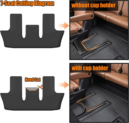 All Weather Floor Mat Fit for Toyota Corolla(Include Hybrid Exclude Hatchback) 2026 2025-2020 TPE Rubber Liners Corolla Accessories All Season Guard Odorless Anti-Slip Liner Black