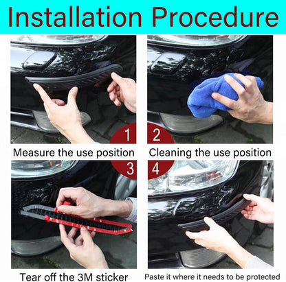 Anti-Collision Patch Car Bumper Guard Strip Anti-Scratch Bumper Protector Trim Universal Rear Bumper Protector Car Door Edge Guards Car Side Door Edge Guards Protector (Black-4Pack)