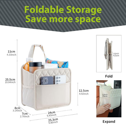 FrgKbTm Car Seat Back Hanging Bag Car Document Holder Multi-Pocket Bottle Bag Storage Box Organizer Travel Tidy Pouch Pocket Kids