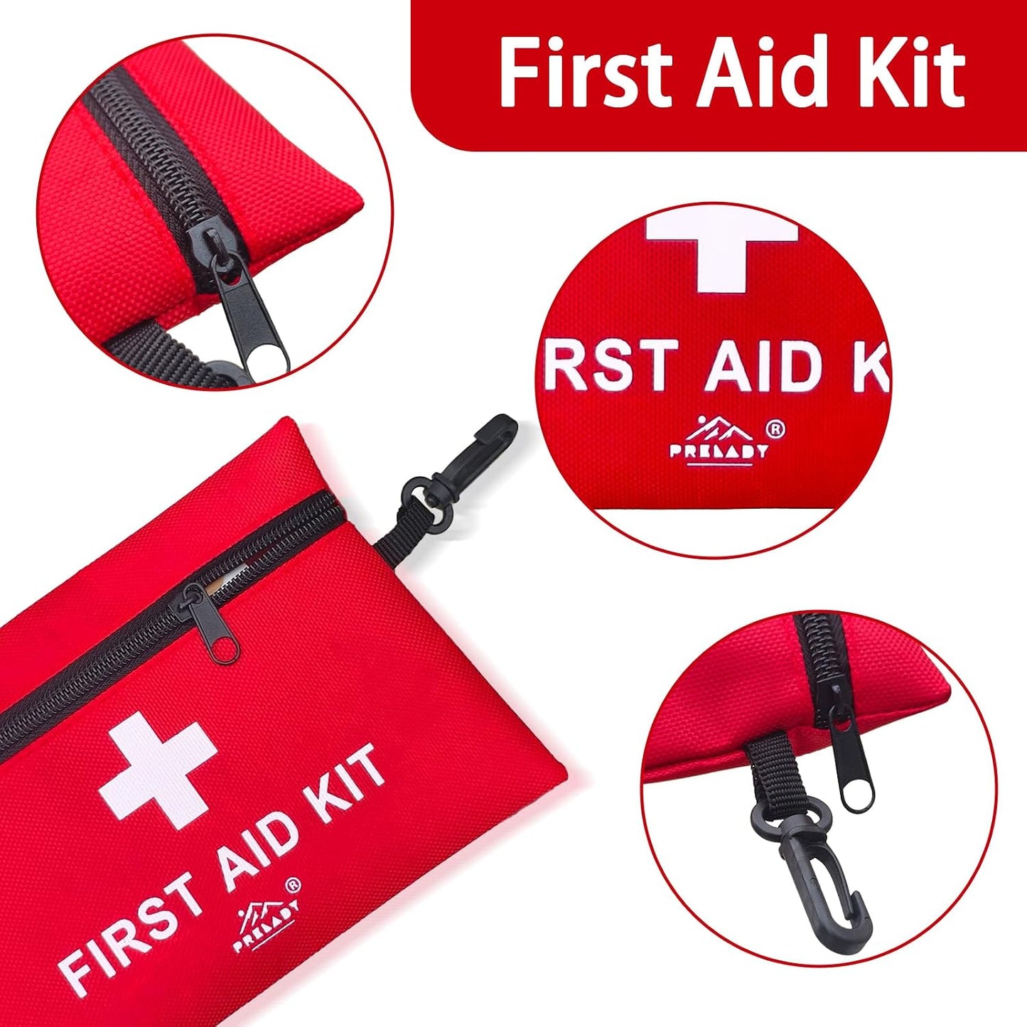 152 Piece Small First Aid Kit, Travel Size First Aid Kit TSA Approved, Mini Forst aid kit for Home, Car, Travel, Camping, Truck, Sports, Office, Hiking Med Kit for Backpack