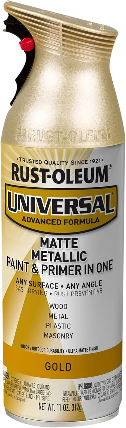 Rust-Oleum 302151 Universal All Surface Clear Topcoat Spray, 11 oz, Dead Flat Clear - Colors B