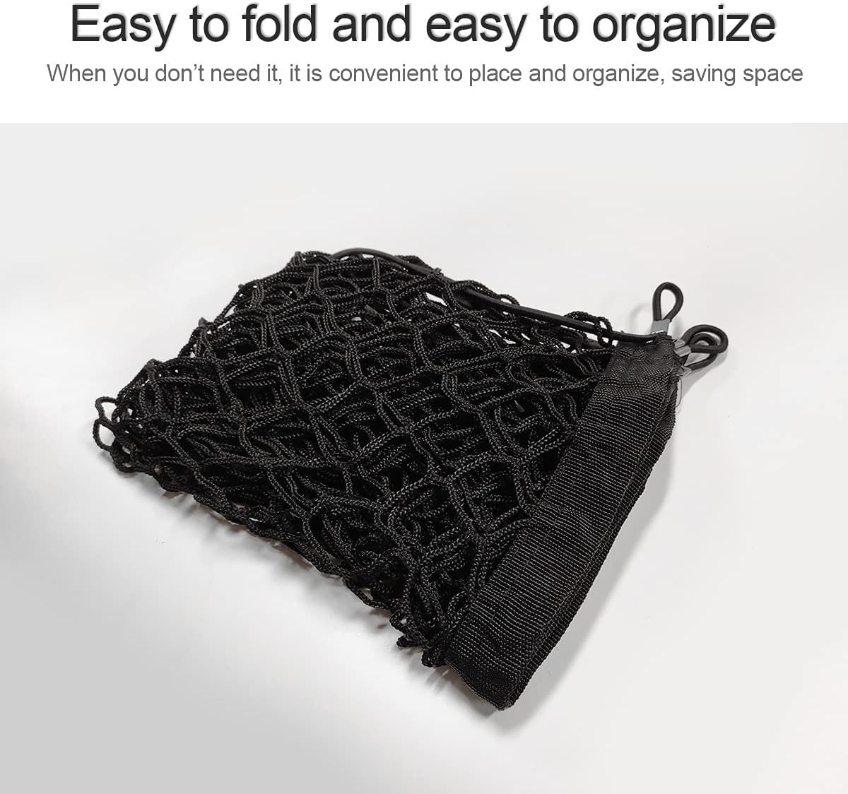 Car Rear Cargo Net, Adjustable Elastic Storage Organizer Net, Trunk Cargo Storage Net, Universal Fit for Car, Vehicle, SUV (43.3"x 15.8")