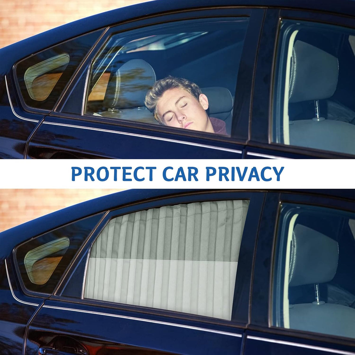ZATOOTO Suede Car Window Shades 4PCS - Car Window Covers for Ultimate Privacy, UV Protection, and Heat Insulation, Side Window Sun Shade Perfect for Camping, Travel, Baby Safety, and Daily Use