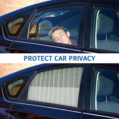 ZATOOTO Suede Car Window Shades 4PCS - Car Window Covers for Ultimate Privacy, UV Protection, and Heat Insulation, Side Window Sun Shade Perfect for Camping, Travel, Baby Safety, and Daily Use