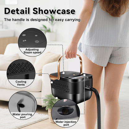 Steam Cleaner, 2500W Portable Handheld Steamer for Cleaning, Large Capacity Tank Pressurized Steam Cleaning Machine for Home, Car, Bathroom, Kitchen, Furniture, Grout, Floor, Tile