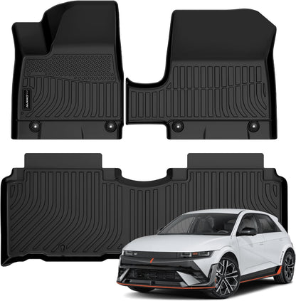 Auxko All Weather Floor Mat & Cargo Mat Fit for 2026 2025 2024 2023 2022 Hyundai Tucson Hybrid(Not PHEV) TPE Liner Tucson Accessory Set All Season Odorless Anti-Slip Floor Liner