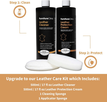 Furniture Clinic Leather Cleaning Wipes | 80 Count | 4-in-1 Clean, Nourish, Condition, & Restore Leather & Vinyl Furniture, Handbags, Jackets, Car Seats, Interiors & More | Residue & Streak-Free