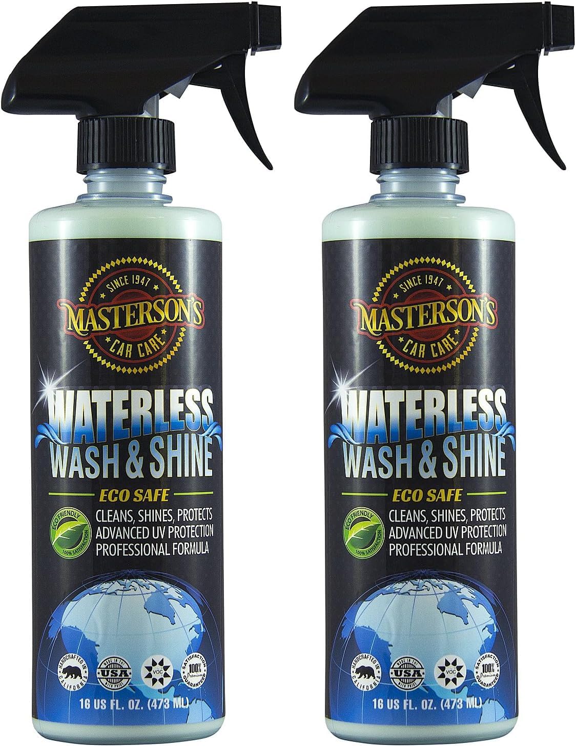 MASTERSON'S CAR CARE MCC_106_16 Waterless Wash & Shine - Waterless Car Wash and Wax - Instantly Cleans And Shines - Works On Cars, Trucks, RV, Motorcycles, Boats, Apartments (16 oz.)