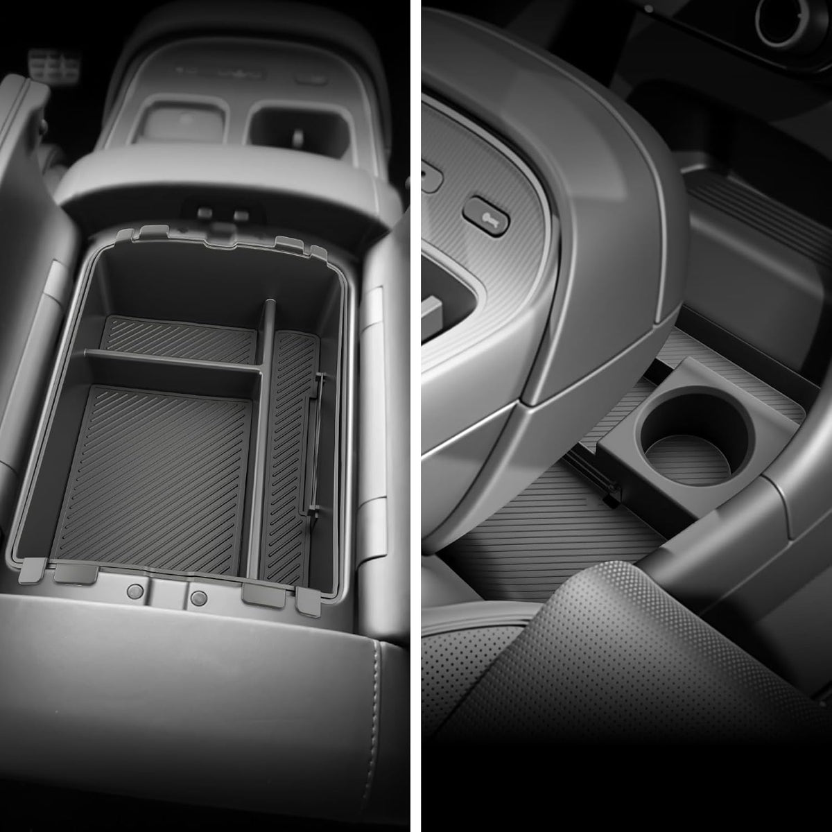 SKTU 2-Pack 2023 2024 2025 2026 Lexu s RX350 Center Console Organizer for 2023-2026 Lexu s RX350/RX450h/RX500h Console Tray 2023 2024 2025 2026 RX350 Accessories with Sunglasses Holder [Double Layers]