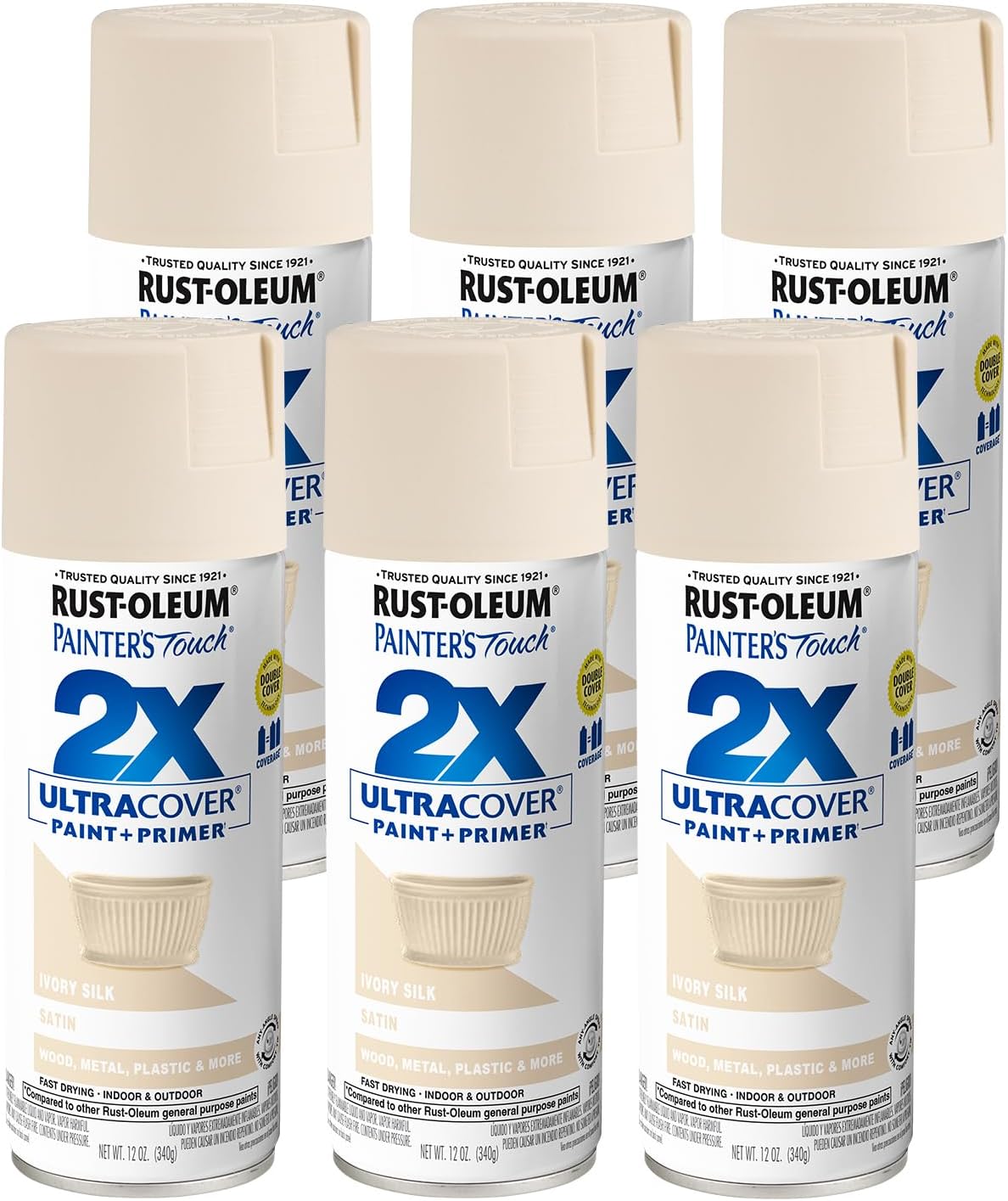 Rust-Oleum 334029 Painter's Touch 2X Ultra Cover Spray Paint, 12 oz, Gloss Clear - Colors A