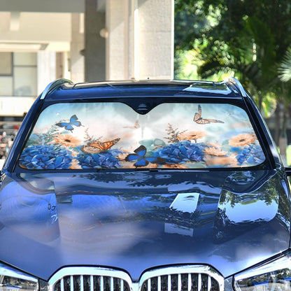 Black Leopard Car Windshield Sun Shade Animal Skin Print Foldable UV Ray Sun Visor Protector Sunshade to Keep Your Vehicle Cool (51" x 27.6")