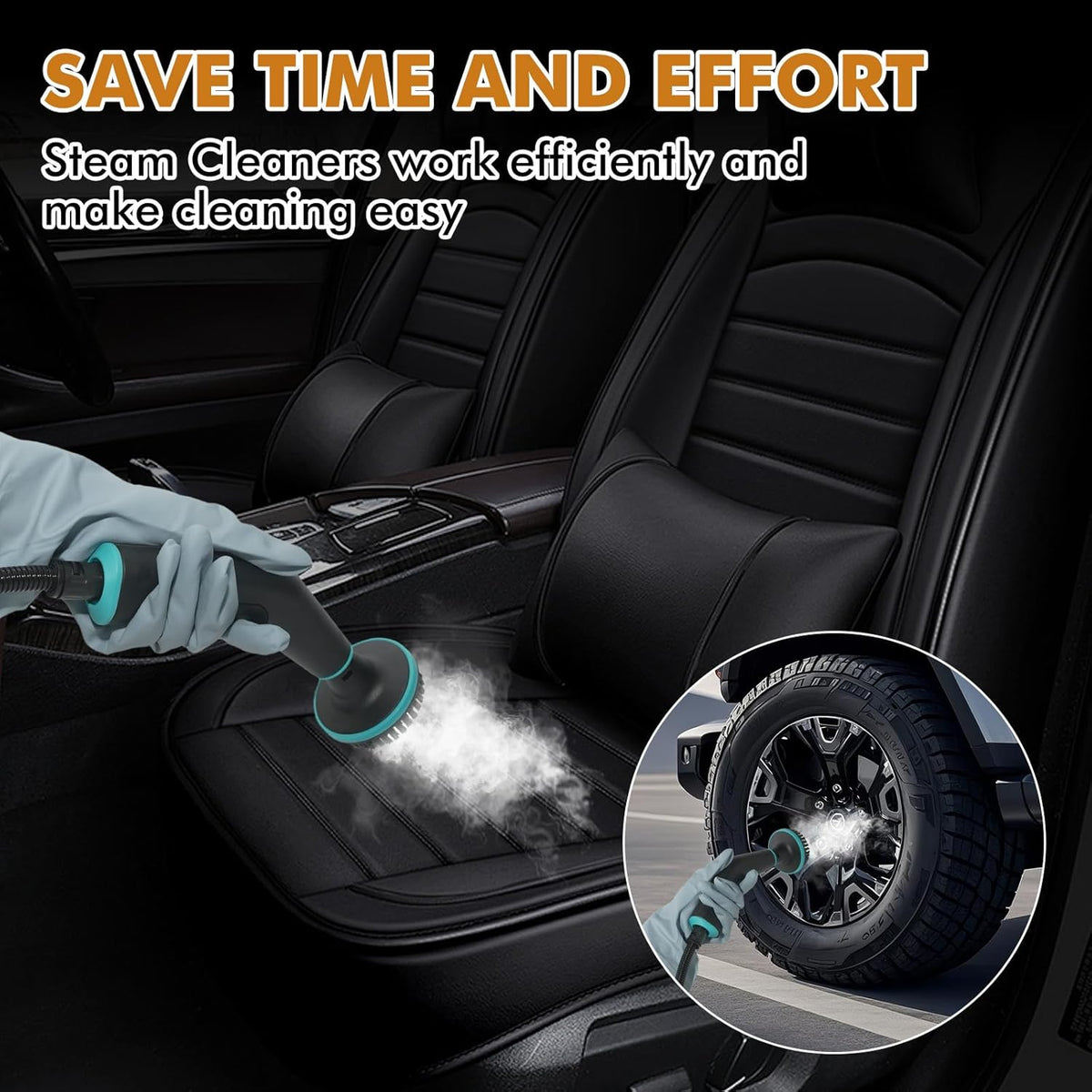 Steam Cleaner,15s Heat-Up 42.27oz Tank,2500W Pressurized Handheld Steam Cleaner for Home,Portable Steamer for Cleaning with 15 pcs Accessories,Grease,Grout,Furniture,Bed Bugs,Floor,Couch and Car