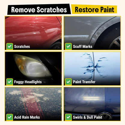 Carfidant Scratch Repair and Swirl Remover - Car Paint Scratch Remover & Restorer Kit with Buffer Pad - Polishing & Waxing Kits - Compound for Vehicles Paint Repair - 8.4 fl. Oz.