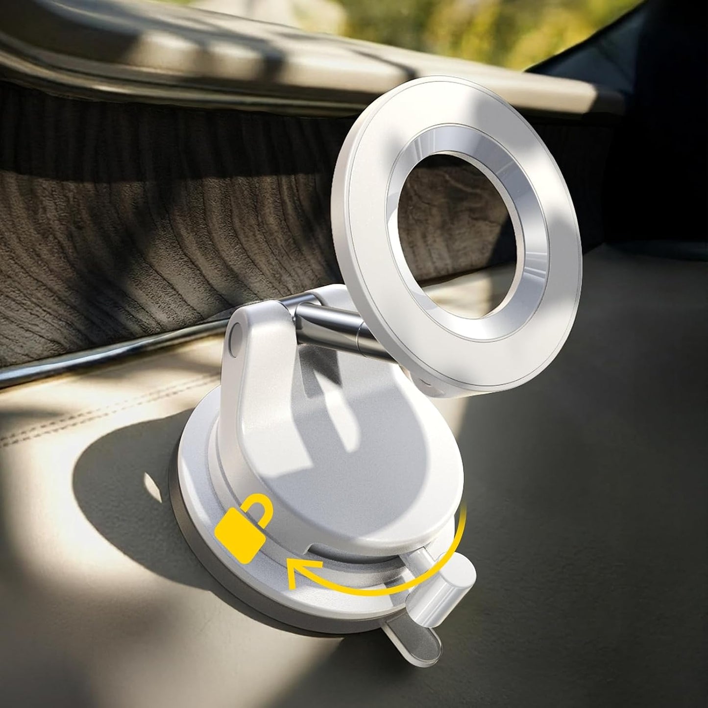 LISEN for Magsafe Car Mount, Magnetic Phone Holders for Your Car Vacuum, Phone Mount for Car Accessories for Women Men Jeep BMW, Suction Phone Holder Gifts Kits, for iPhone 17 Pro Max 16 15 14 13 12