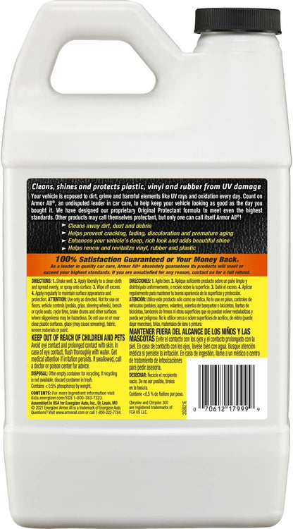 Armor All Car Protectant Refill by Armor All, Car Interior Cleaner with UV Protection, 1 Gal Each, White, 128 Fl Oz (Pack of 1)