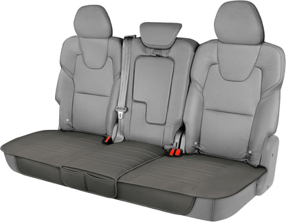 Motor Trend Seat Covers for Cars Trucks SUV, Faux Leather 2-Pack Black Padded with Storage Pockets, Premium Interior Car Seat Cover