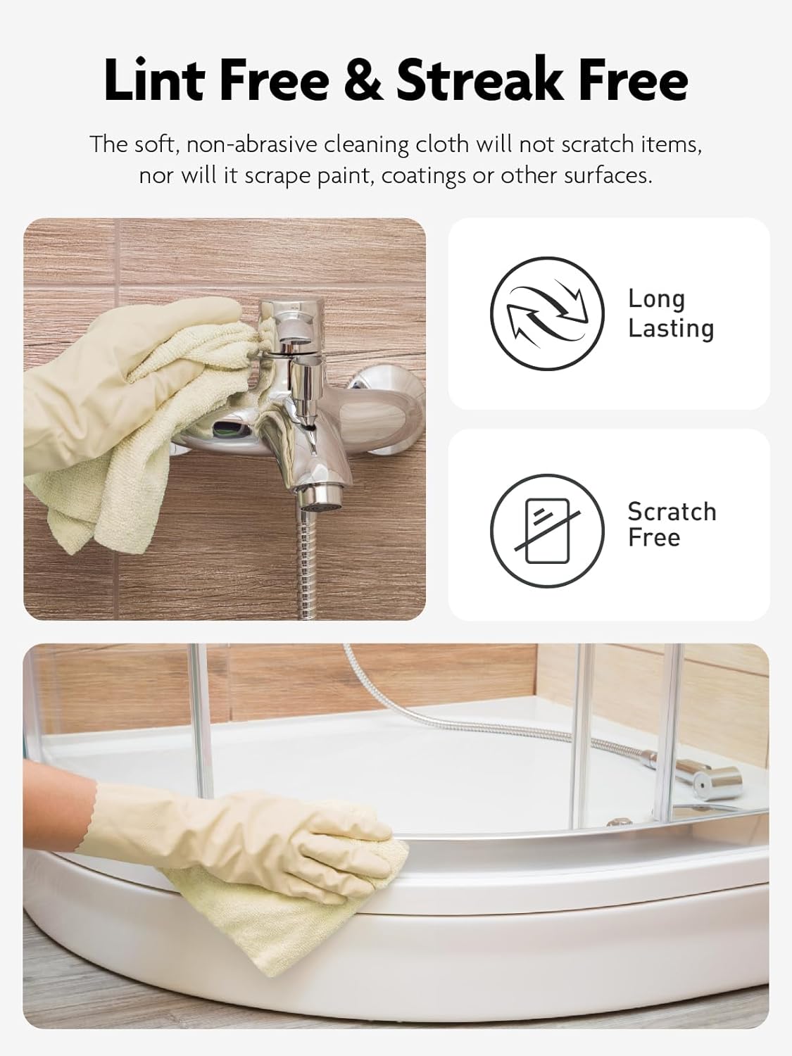 Fantasticlean Microfiber Cleaning Cloth Roll -75 Pack, Tear Away Microfiber Towels, 12" x 12", Reusable, Washable, Scratch Free, Ultra Absorbent for All-Around Cleaning Supplies (DimGray)