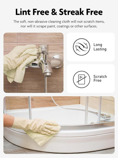 Fantasticlean Microfiber Cleaning Cloth Roll -75 Pack, Tear Away Microfiber Towels, 12" x 12", Reusable, Washable, Scratch Free, Ultra Absorbent for All-Around Cleaning Supplies (DimGray)