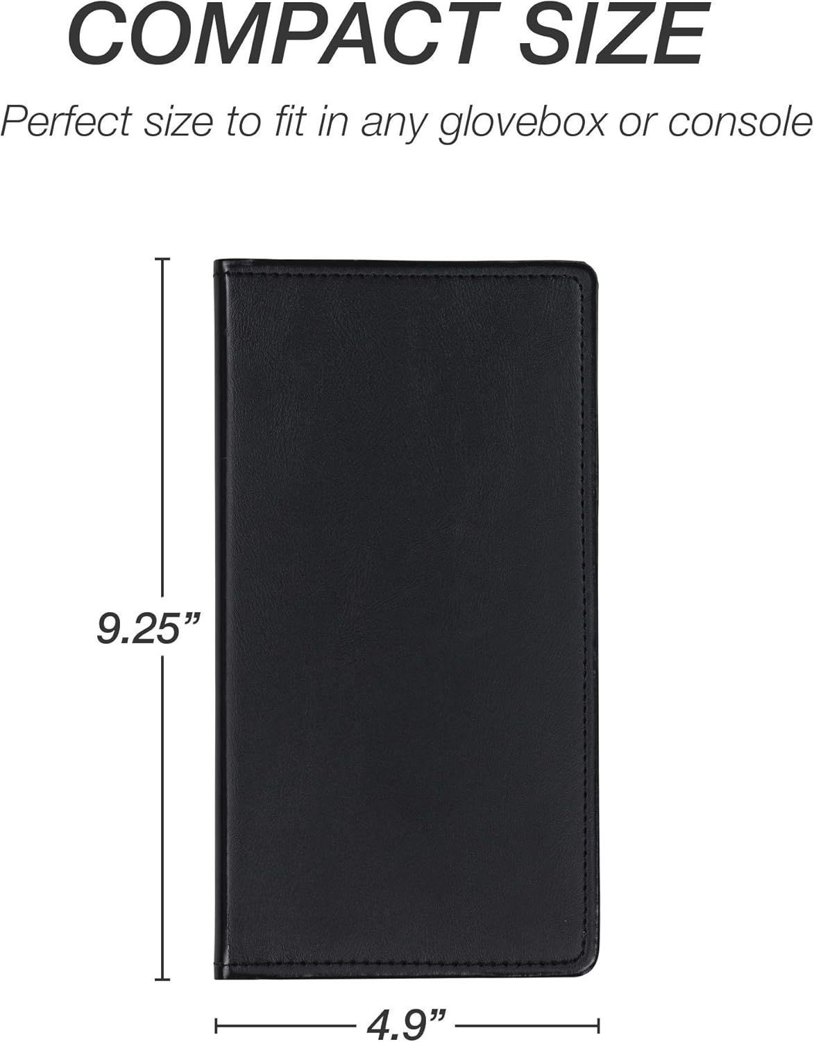 Samsill 2 Pack Car Registration and Insurance Holder, 5.25" x 4.75" Black Glove Box Organizer, Perfect for Multiple Vehicles
