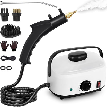 Steam Cleaner,15s Heat-Up,1.6L Tank,3-Level Adjustable Handle,2500W Steamer for Cleaning,Portable Steamer for Cleaning with 16PCS Accessories,Steam Cleaner for Home,Car,Dirt,Grease,Grout,Tile,Couch