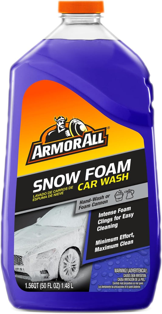 Armor All Car Wash Snow Foam Formula, Cleaning Concentrate Soap for Cars, Truck, and Motorcycles, 50 Fl Oz (Pack of 4)