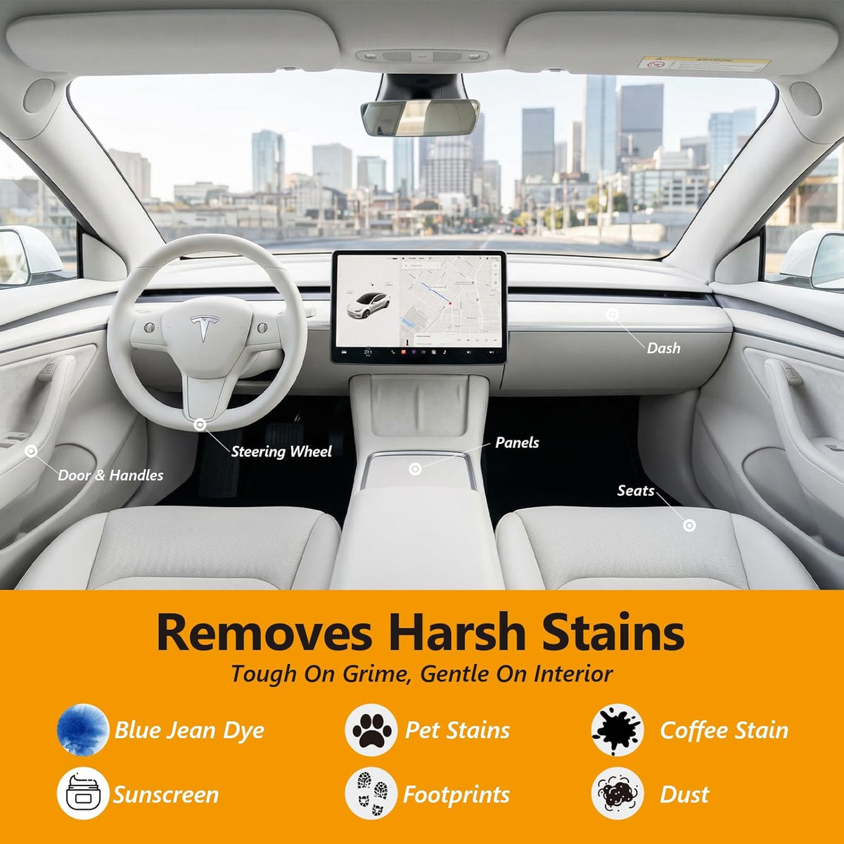 2-in-1 Leather Cleaner and Conditioner,16.9 oz,2 Pack,Car Cleaner and Conditioner for White & Black Vegan Leather,Safely Cleans & Conditions Leather Car Interiors,Furniture,Shoes,Boots,Bags & More