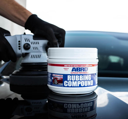 ABRO Polishing Compound 10 oz — Fine Cut Car Polish & Scratch Remover for Vehicles, Oxidized Paint, Swirl Marks, Scuffs, Dull Finish, Buffing & High-Gloss Auto Detailing