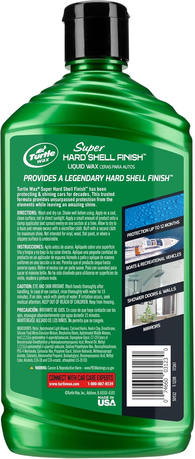 Turtle Wax T-222R Super Hard Shell Paste Wax - 14 Fl Oz.