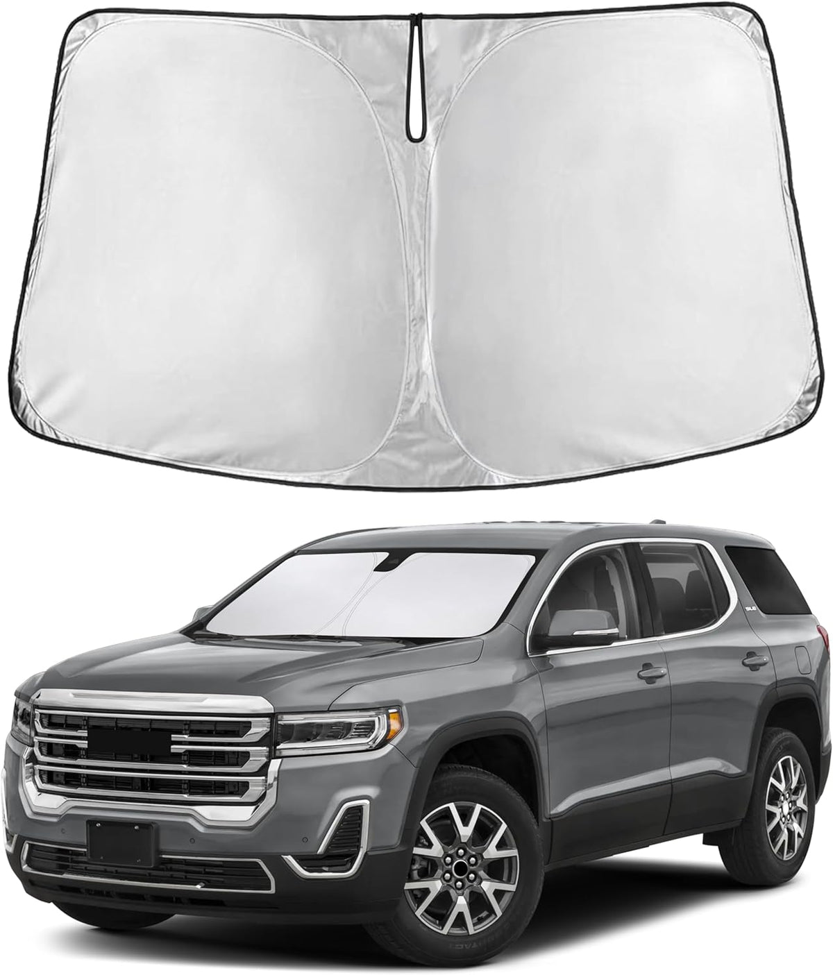EcoNour Car Windshield Sun Shade | 2025 Upgraded Innovative No-Light-Pass Technology for Maximum Coverage | Foldable Sun Shade Keeps Your Vehicle Cool | Must-Have Car Accessories | Small (59" x 29") - Colors L