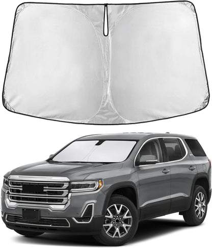 EcoNour Car Windshield Sun Shade | 2025 Upgraded Innovative No-Light-Pass Technology for Maximum Coverage | Foldable Sun Shade Keeps Your Vehicle Cool | Must-Have Car Accessories | Small (59" x 29") - Colors L