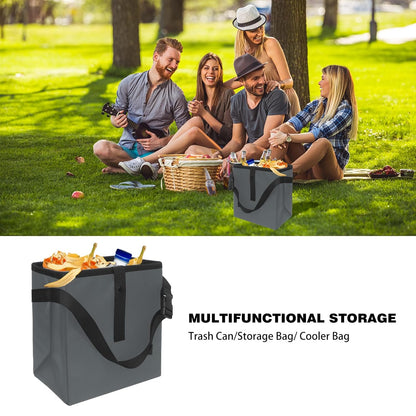 Homelove Car Trash Can, Leak-Proof Waterproof Trash Bin Collapsible Portable Auto Garbage Bag Large Capacity Trashcan Storage Bag Multipurpose Car Organizer Hanging (Black)