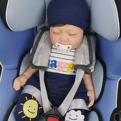 Car Seat Strap Covers for Baby Kids, Seat Belt Covers Strap Pads Cushion for boy Girl, Protect Neck and Shoulder rubbing, Anti-Slip Design, Universal for Stroller/Carrier/Pushchair Grey