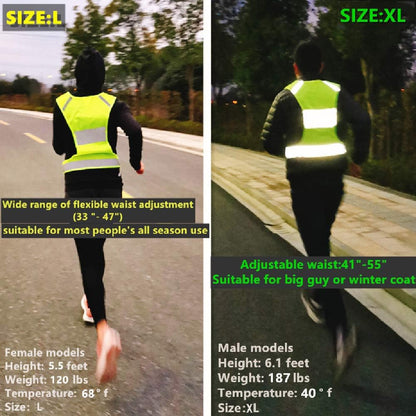 Reflective Vest Safety Running Gear with Pocket,High Visibility for Running,Biking,Walking,Women & Men