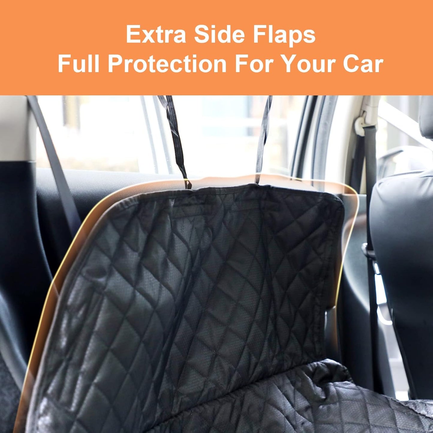 PETICON SUV Cargo Liner for Dogs, Waterproof Trunk Cover for SUVs with Bumper Flap Protector, Scratchproof Durable 600D Oxford Fabric, Non-Slip, Machine Washable