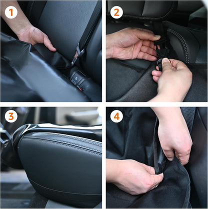 Amazon Basics Waterproof Dog Car Seat Cover, Scratch Proof Protector for Pet, Car Back Bench, 56 x 47 inch, Black